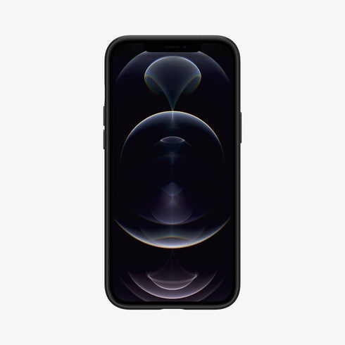 ACS01612 - iPhone 12 Pro Max Case Thin Fit in black showing the back